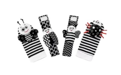 Foto 1 | Kit Xtellar De Juguetes Sensoriales Para Bebé, Conjunto De Maracas Y Calcetines Estimulantes Blanco Y Negro