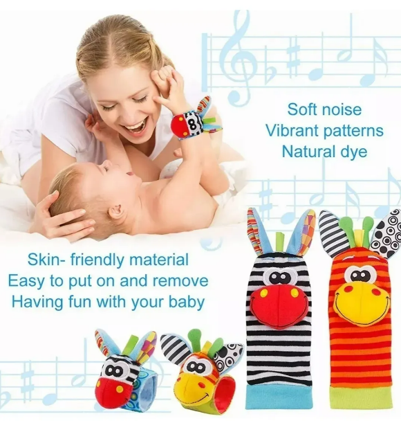Foto 4 pulgar | Kit Xtellar De Juguetes Sensoriales Para Bebé, Conjunto De Maracas Y Calcetines Estimulantes