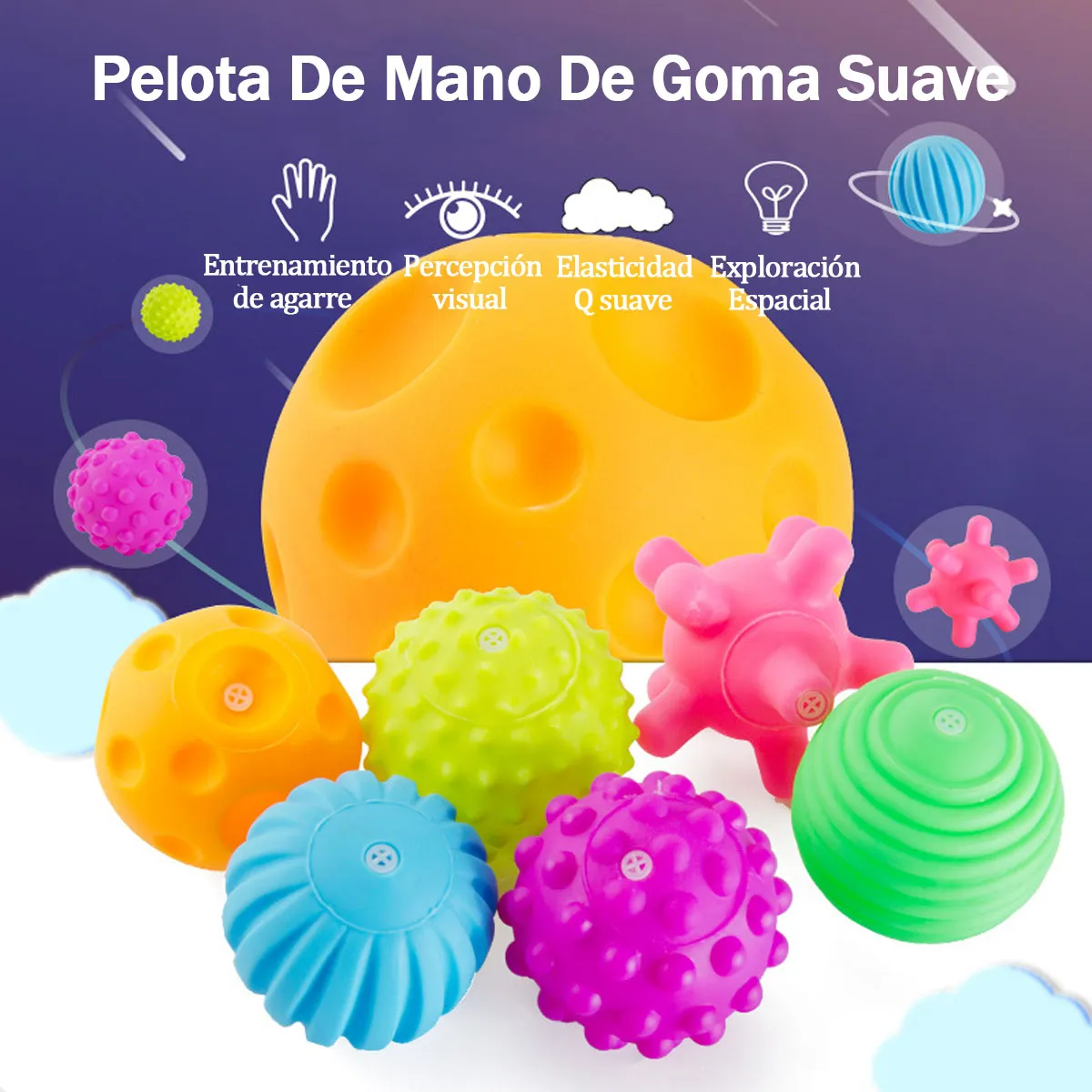 Foto 4 pulgar | Juguetes Pelotas Estimulacion Belug  9pz Colores