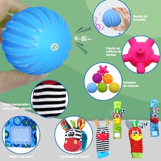 Foto 5 | Juguetes Pelotas Estimulacion Belug 9pz Colores