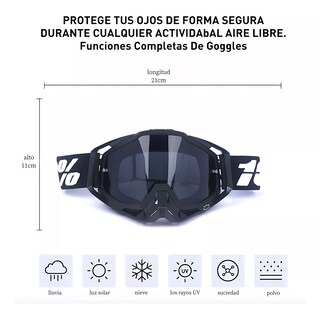 Foto 3 | Gafas De Esquí Tacticos Anti Niebla Eo Safe Imports Esi-18389 Negro