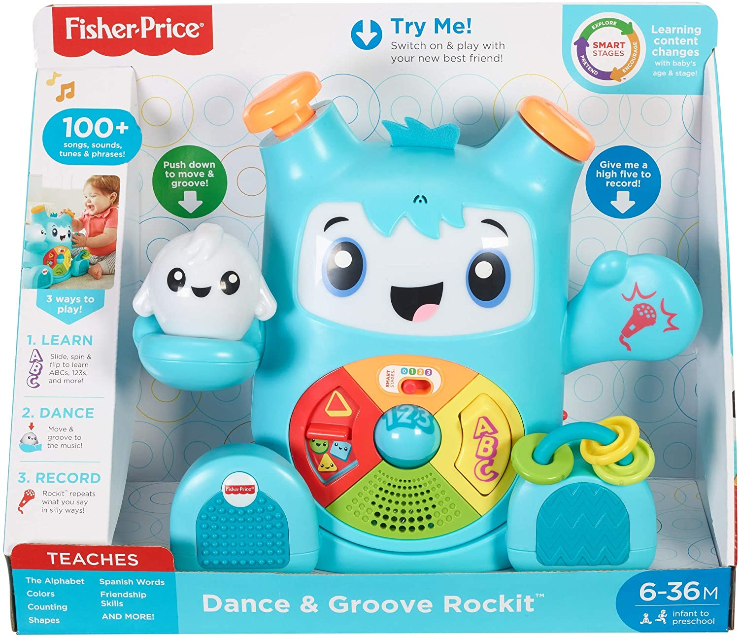 Foto 6 pulgar | Venta Internacional- Juguete Musical para Bebés Fisher-Price Dance And Groove Rockit