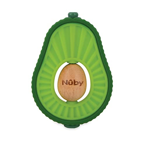 Foto 2 pulgar | Aguacate de Silicona Teether Nuby con Semillas de Madera Giratorias - Venta Internacional