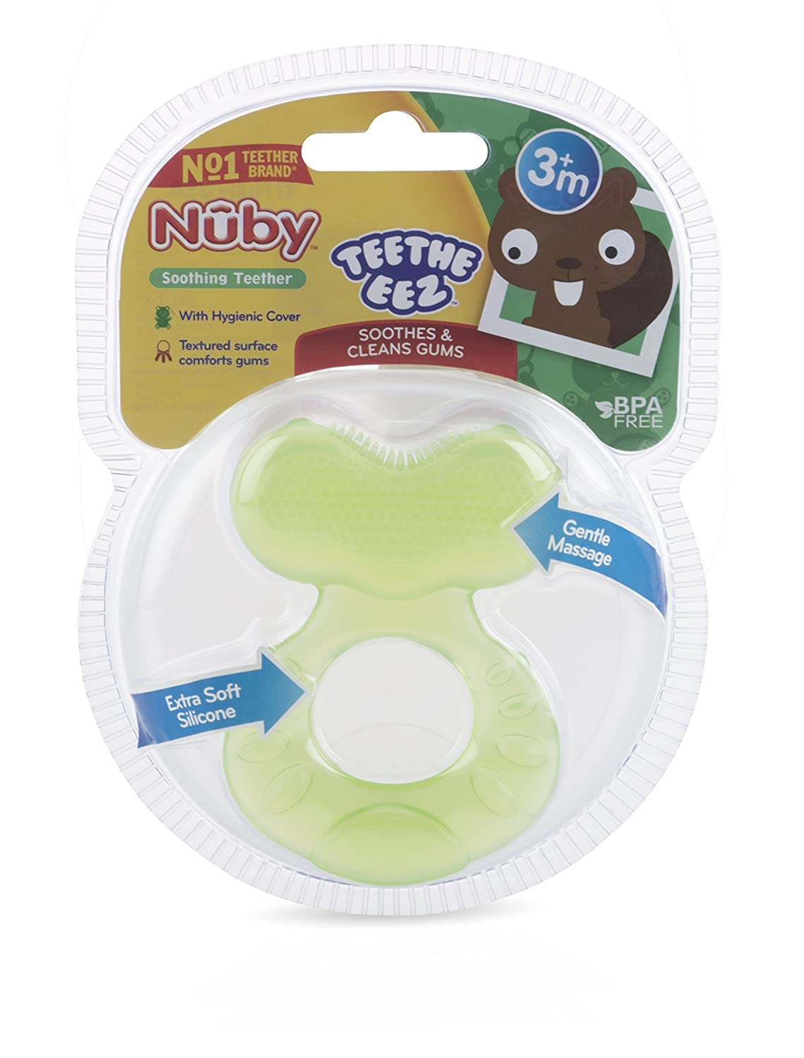 Foto 6 pulgar | Mordedera de Silicona Teether Nuby con Cerdas para Más de 3 Meses - Venta Internacional