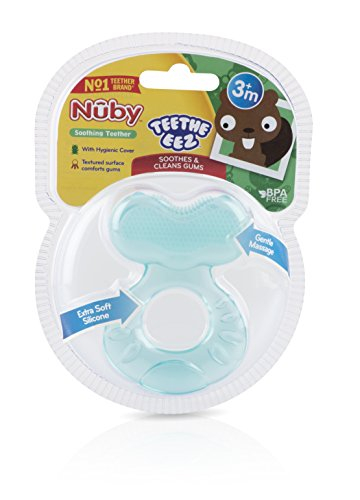 Foto 4 pulgar | Dientes De Silicona Teether Nuby Con Cerdas Para Más De 3 Meses, Azul - Venta Internacional.