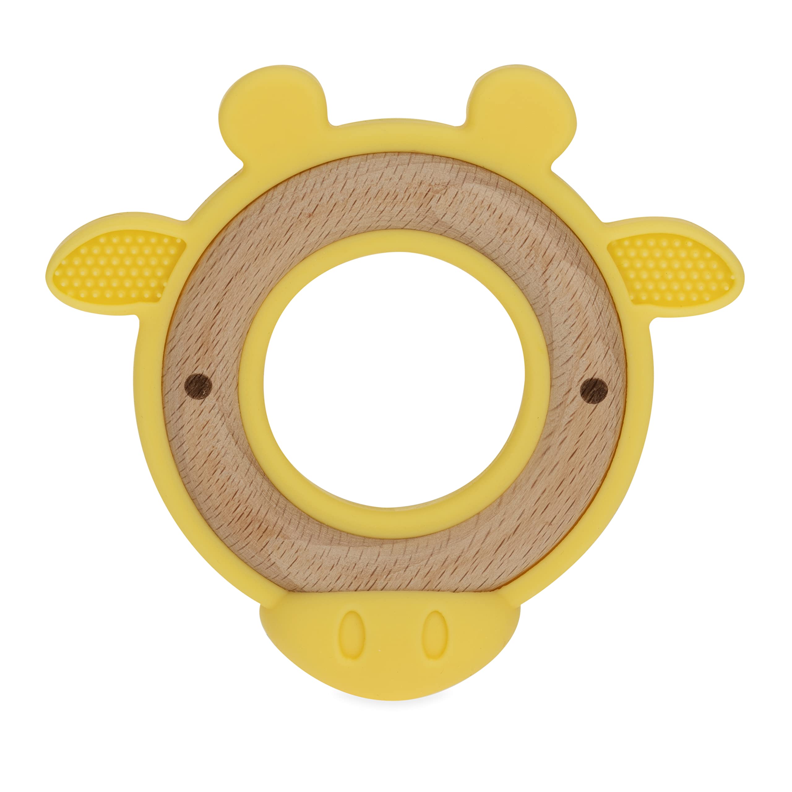 Foto 2 pulgar | Madera Natural Teether Nuby Con Diseño De Jirafa De Silicona Suave - Venta Internacional.