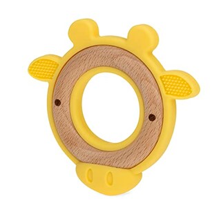 Foto 4 | Madera Natural Teether Nuby Con Diseño De Jirafa De Silicona Suave - Venta Internacional.
