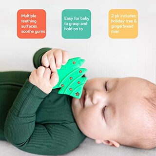 Foto 4 | Árbol Navideño Y Pan De Jengibre Teether Nuby All Silicone 3+ Mo 2 - Venta Internacional.