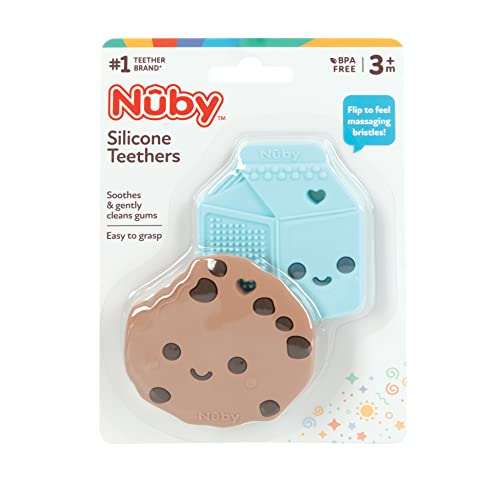 Foto 7 pulgar | Mordedera de Silicona Nuby 2 Piezas para Bebé-Venta Internacional