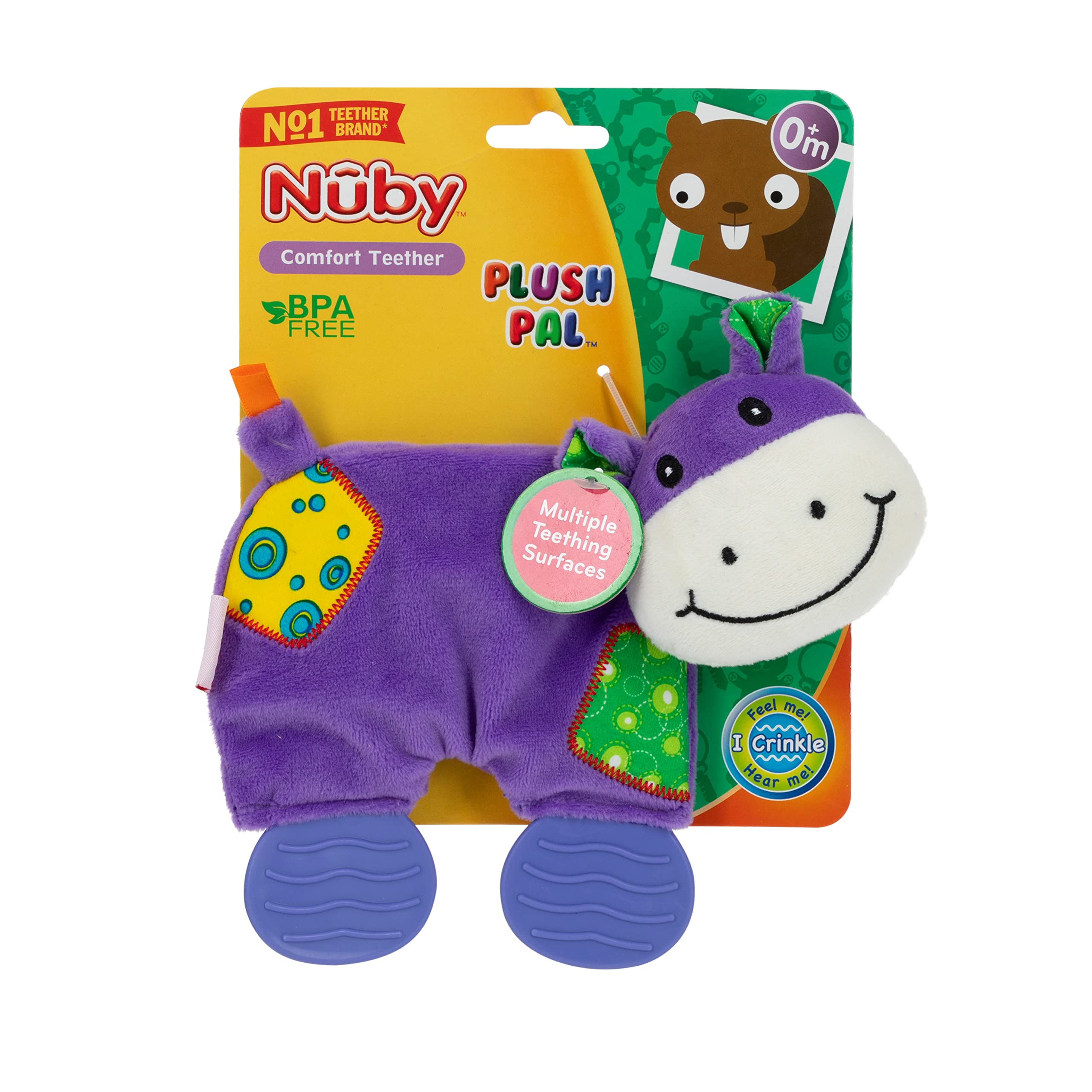 Foto 4 pulgar | Manta Interactiva Teething Peluche Palm Teether Nuby Cow - Venta Internacional