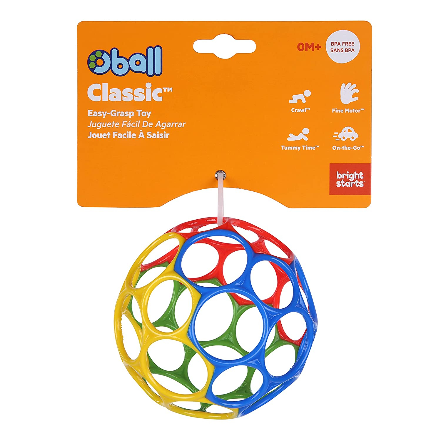 Foto 3 pulgar | Ball Bright Starts Oball Classic Rojo/amarillo Para Bebés - Venta Internacional.