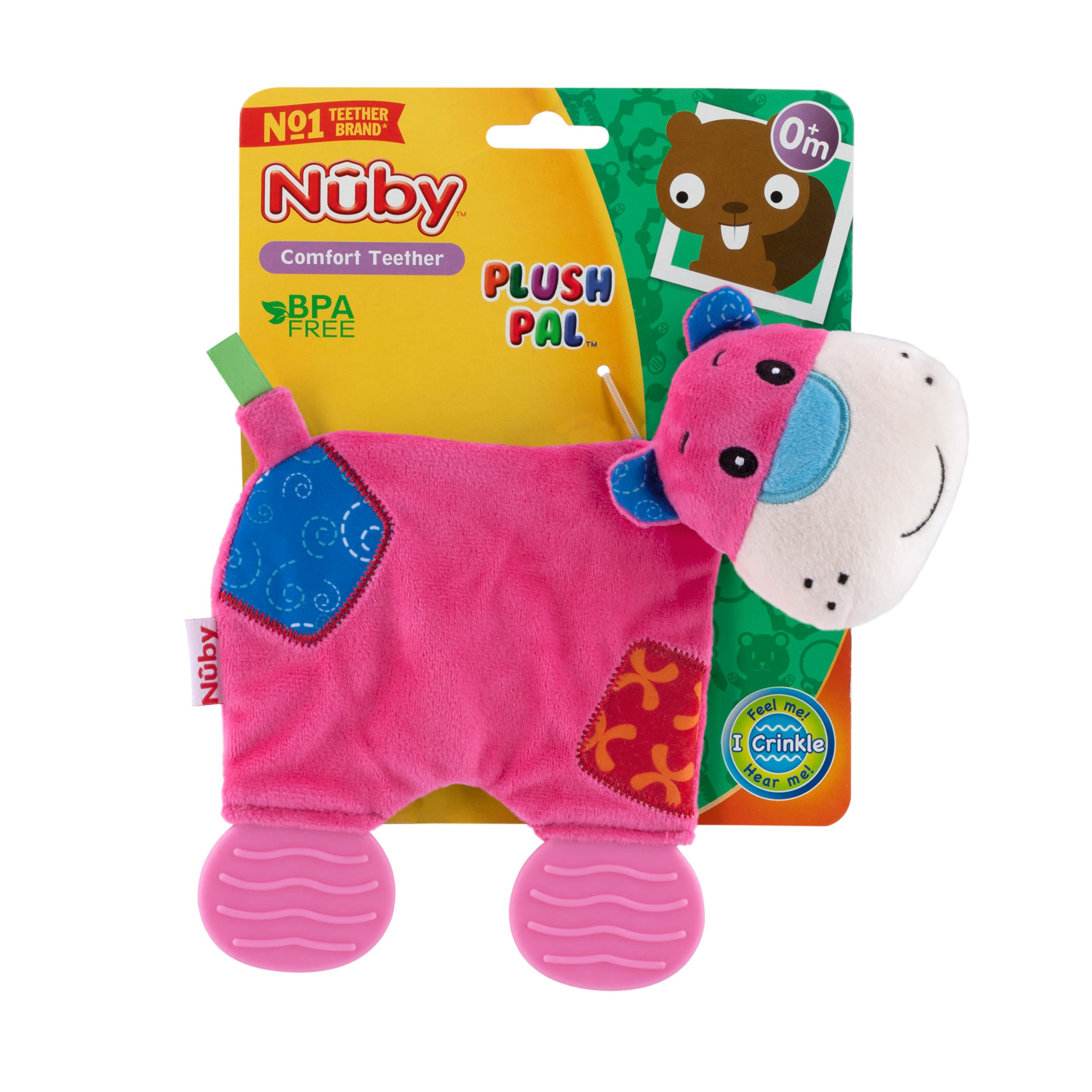 Foto 4 pulgar | Manta Interactiva Teether Nuby Hippo De Peluche Para La Dentición - Venta Internacional.