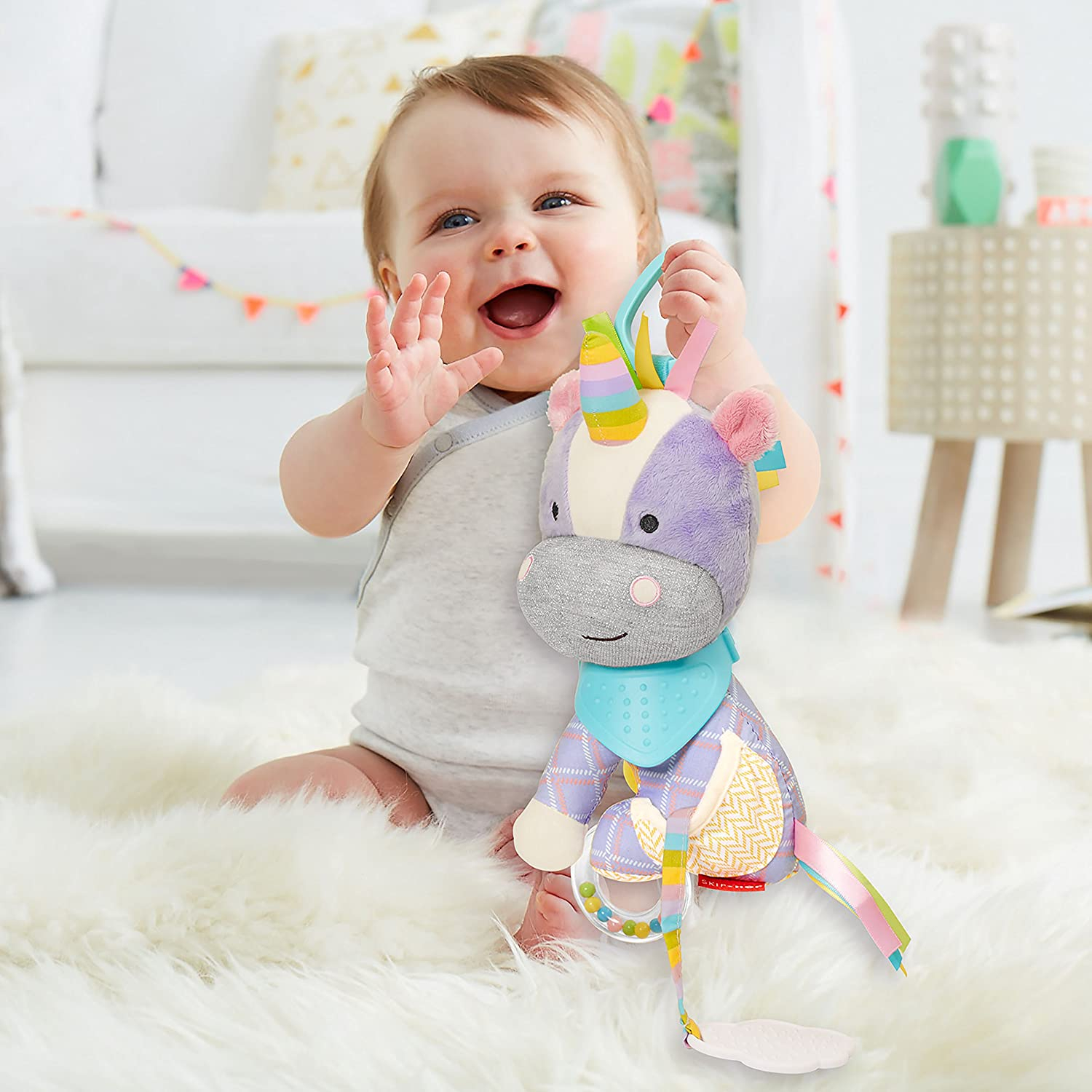 Foto 4 pulgar | Sonajero para Bebés Skip Hop Bandana Buddies con Forma de Unicornio - Venta Internacional