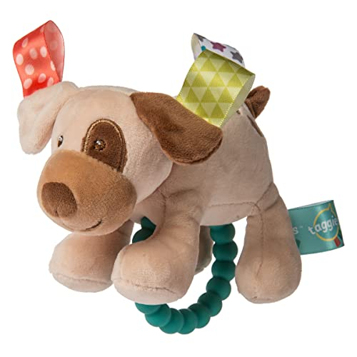 Sonajero Mordedor Buddy Dog con Etiquetas Satén Interactivas para Bebés Taggies Soft Baby - Venta Internacional