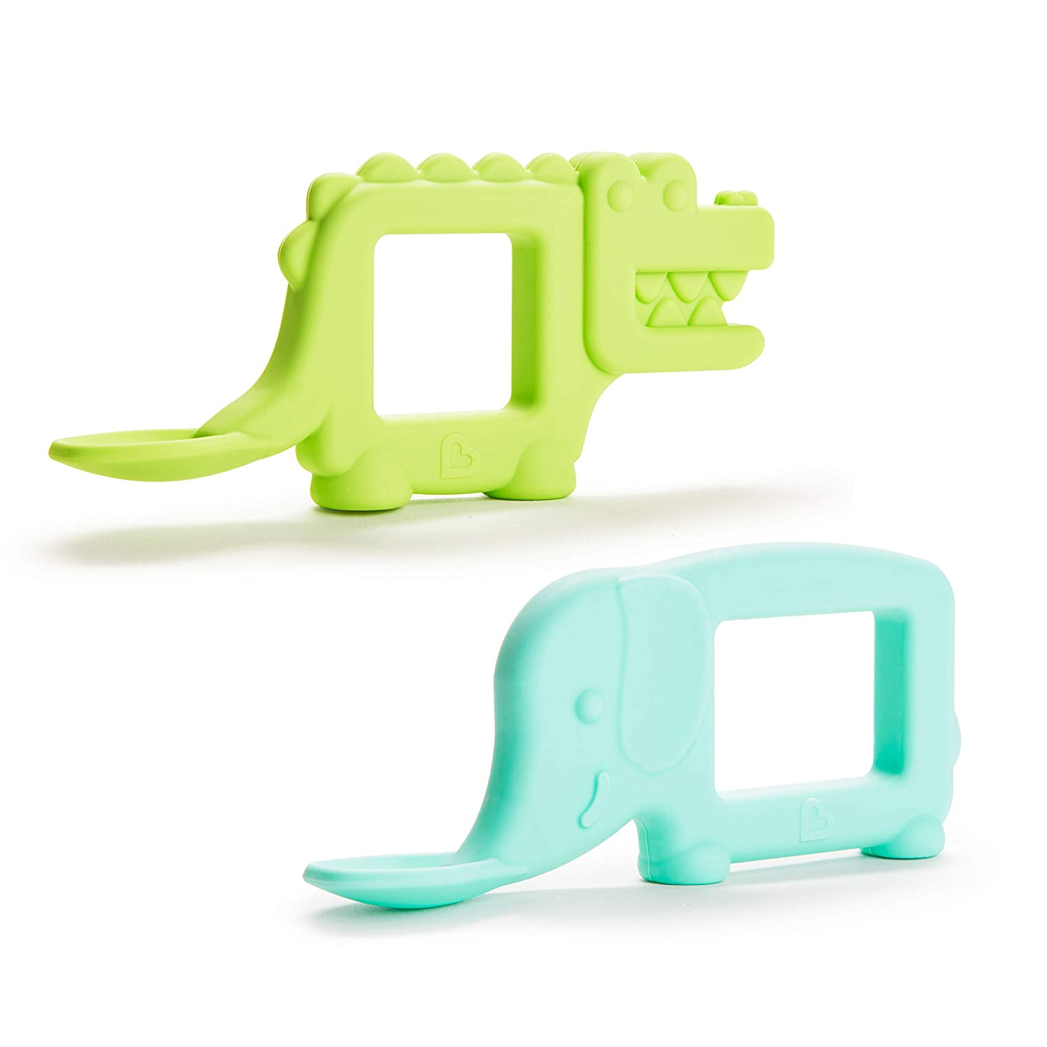 Foto 5 pulgar | Munchkin The Baby Toon Silicone Teether Spoon, 2 Pack, Elefante / Alligator (como Se Ve En Shark Tank) - Venta Inte