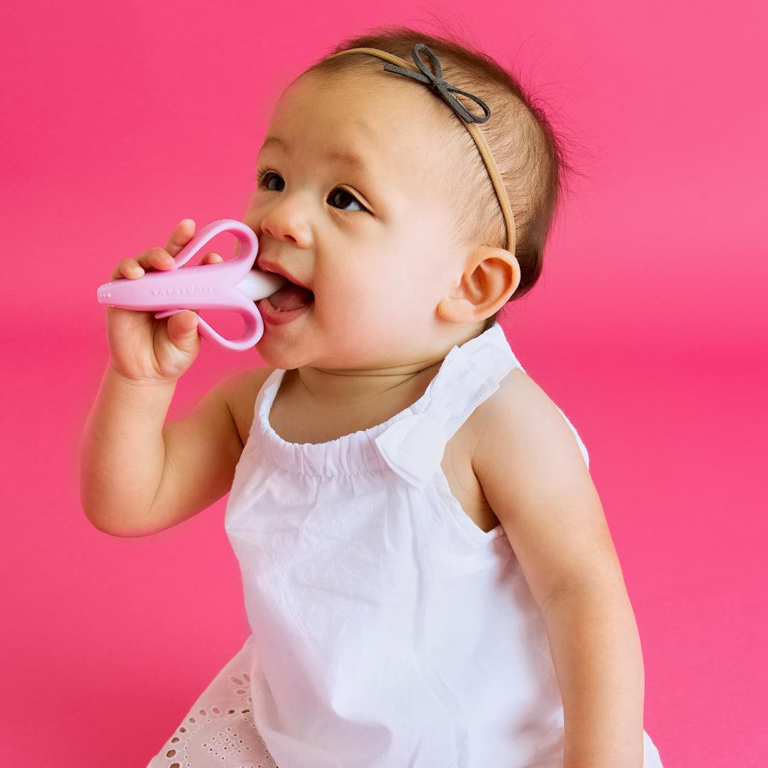 Foto 5 pulgar | Mordedera Baby Banana Pink Banana Training Teether de Silicona para Bebés - Venta Internacional