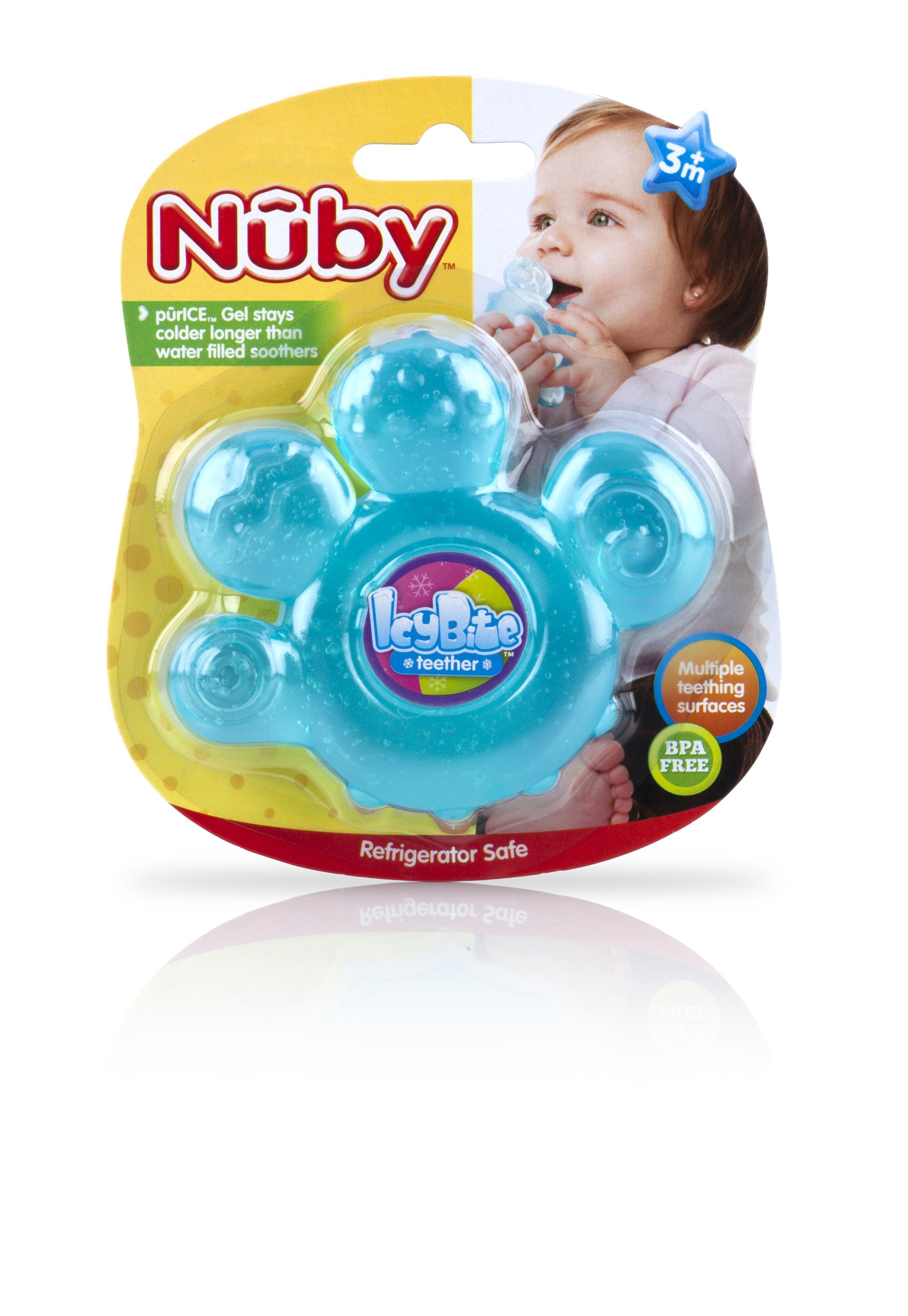 Foto 4 pulgar | Mordedor Nuby IcyBite Hand Multicolor Recomendado +3 años - Venta Internacional