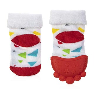 Foto 2 | Calcetín Teether Nuby con Triángulos Rojos Relajantes - Venta Internacional