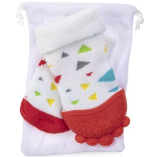 Foto 3 | Calcetín Teether Nuby con Triángulos Rojos Relajantes - Venta Internacional