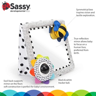 Foto 5 | Sassy Tummy Time See Me Floor Mirror For Ages 0+ Months (80928) - Venta Internacional.