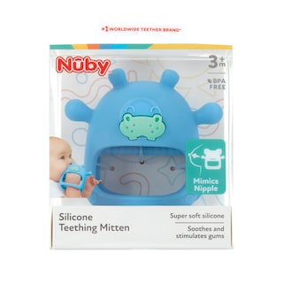 Foto 5 | Manopla De Dentición Nuby, De Silicona, Con Empuñadura Para La Muñeca, Más De 3 Meses, Hipopótamo - Venta Internaci