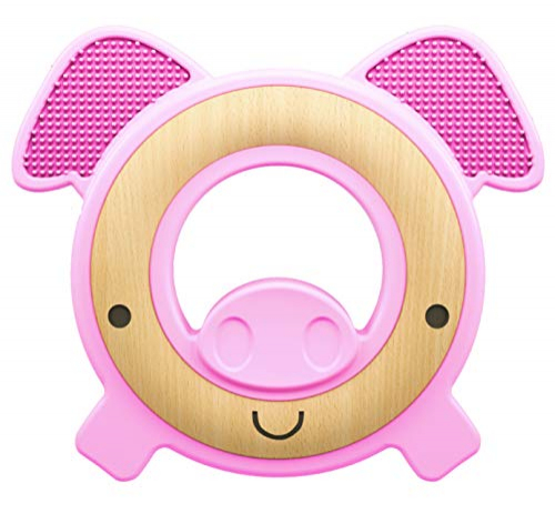 Foto 6 pulgar | Cerdo Teether Nuby De Madera Natural Y Silicona De Más De 3 M Para Niña - Venta Internacional.