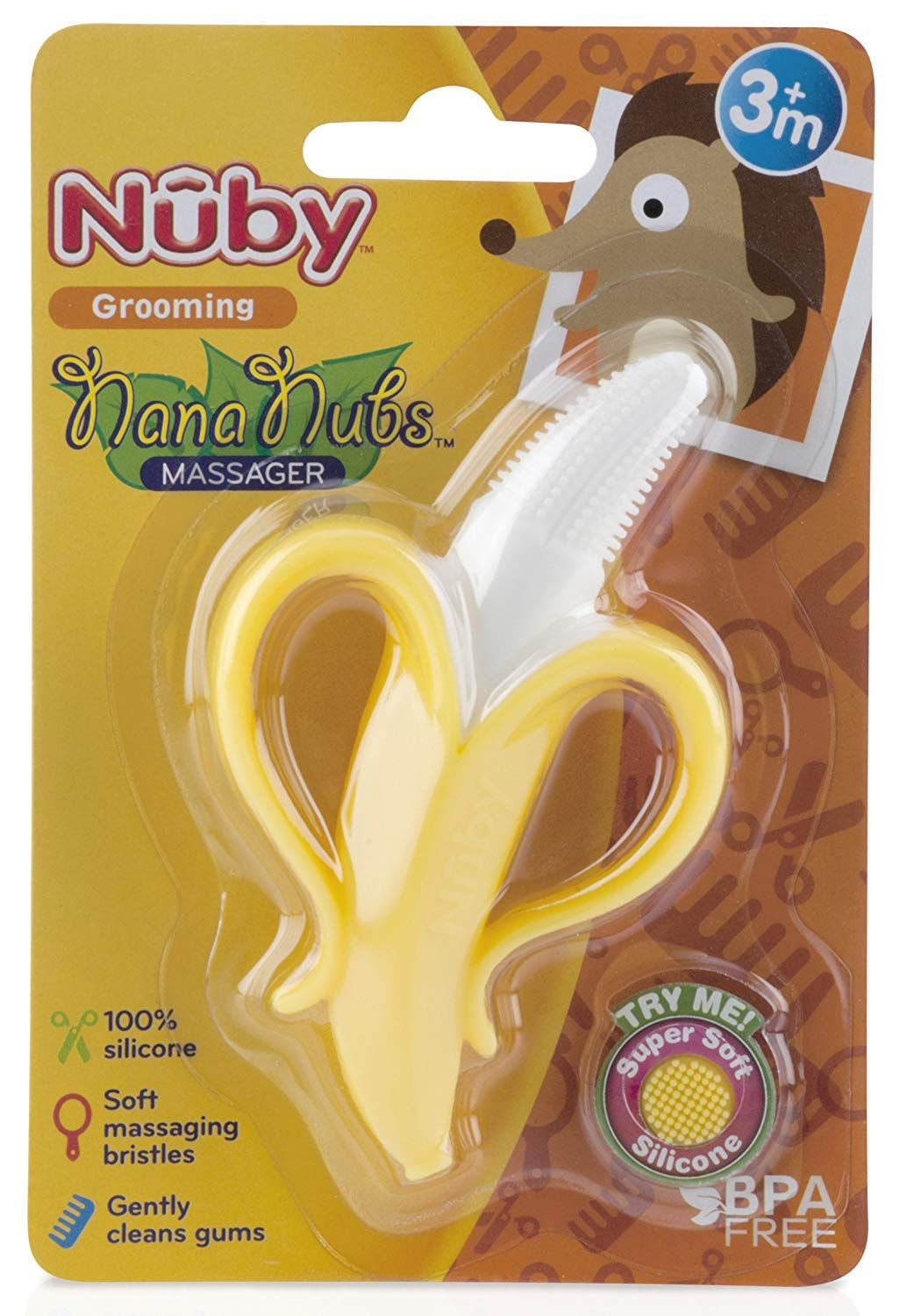 Foto 4 pulgar | Cepillo De Dientes De Masaje Nuby Nananubs Banana, Amarillo - Venta Internacional.