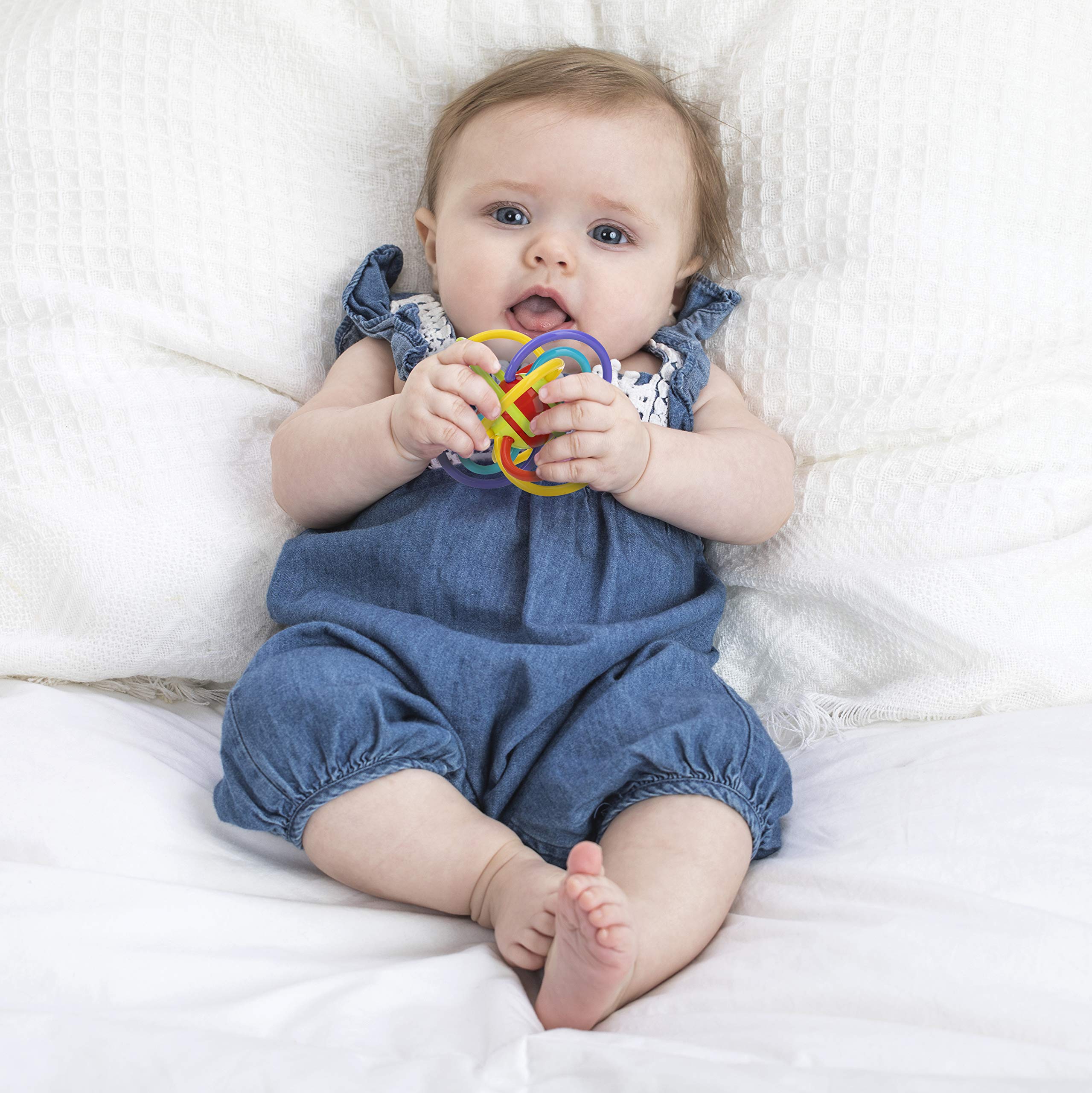 Foto 5 | Mordedera Nuby Lots a Loops Multicolor con Sonajero - Venta Internacional
