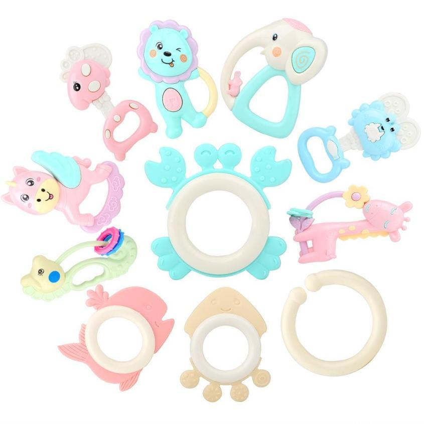 Foto 4 pulgar | Juego Portátil De Mordedores Para Bebés Con Sonajero, Música Y Campana, 8 Piezas - Venta Internacional.