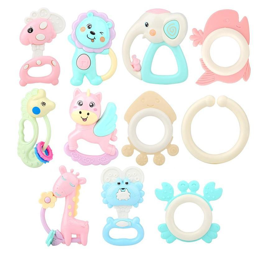 Foto 5 pulgar | Juego Portátil De Mordedores Para Bebés Con Sonajero, Música Y Campana, 8 Piezas - Venta Internacional.