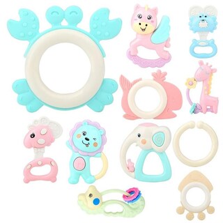 Foto 5 | Juego Portátil De Mordedores Para Bebés Con Sonajero, Música Y Campana, 8 Piezas - Venta Internacional.