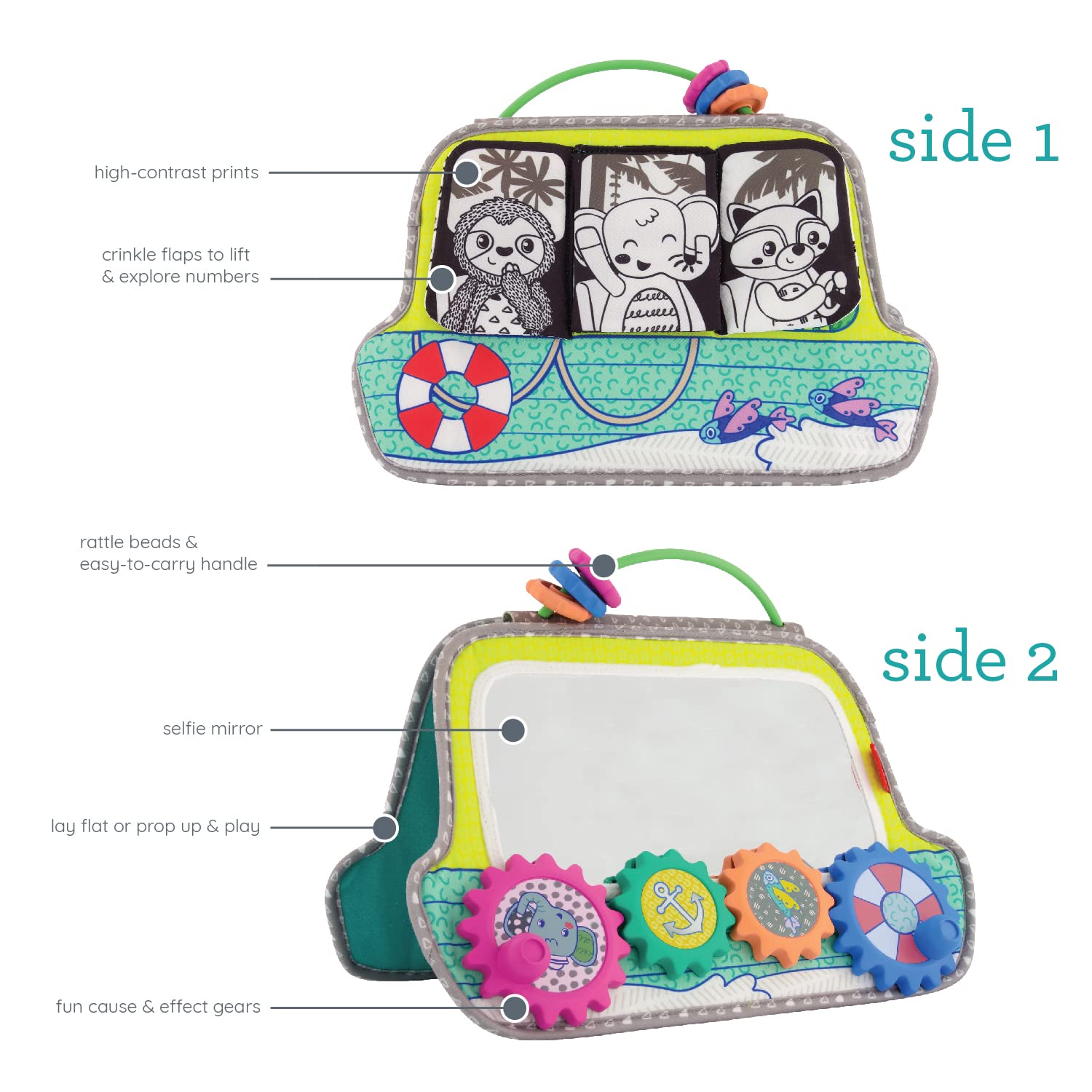 Foto 3 pulgar | Espejo Toy Boat Infantino Busy Board Discovery - Venta Internacional.