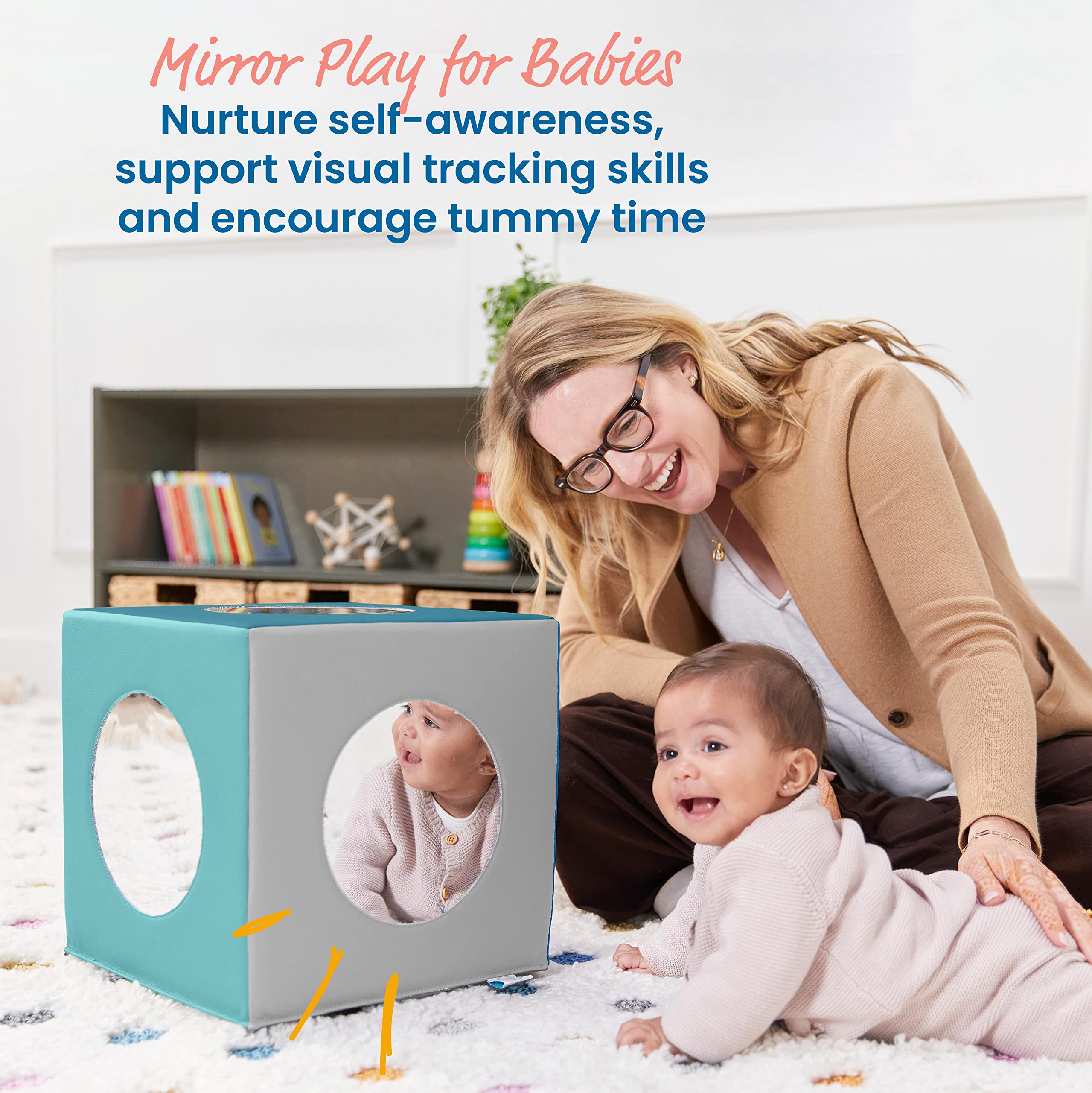 Foto 4 pulgar | Sensory Toy Ecr4kids Softzone Mirror Cube, Contemporáneo - Venta Internacional.