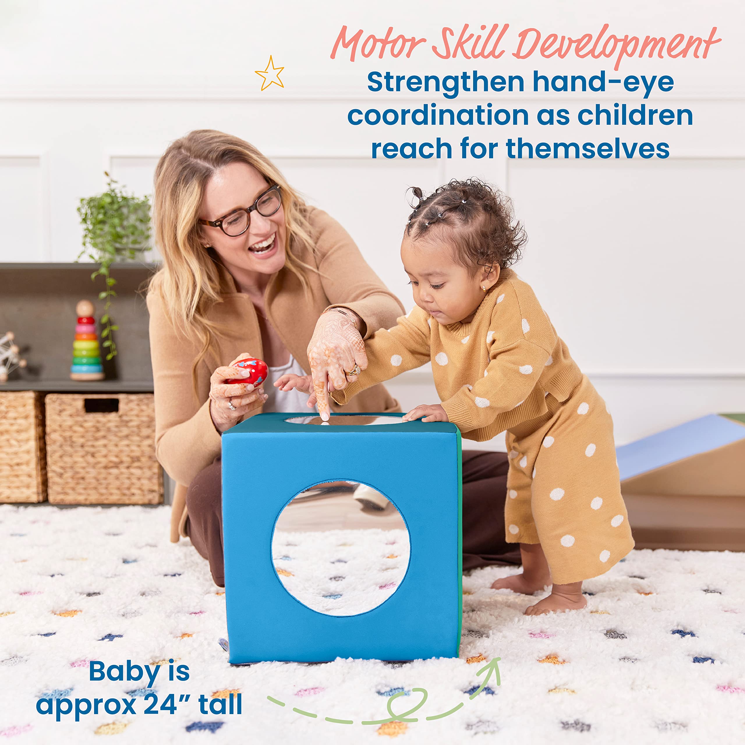 Foto 5 pulgar | Sensory Toy Ecr4kids Softzone Mirror Cube, Contemporáneo - Venta Internacional.