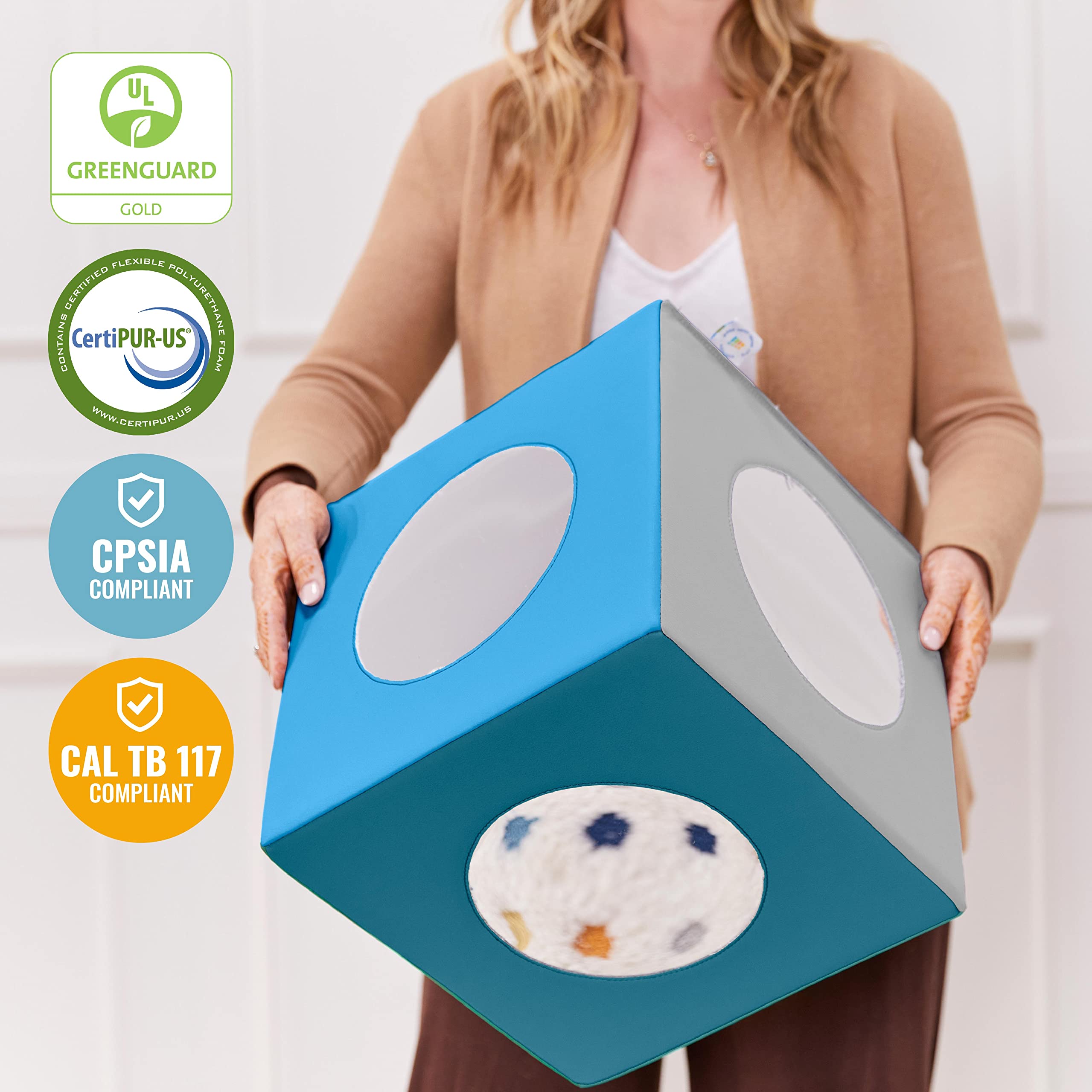 Foto 6 pulgar | Sensory Toy Ecr4kids Softzone Mirror Cube, Contemporáneo - Venta Internacional.