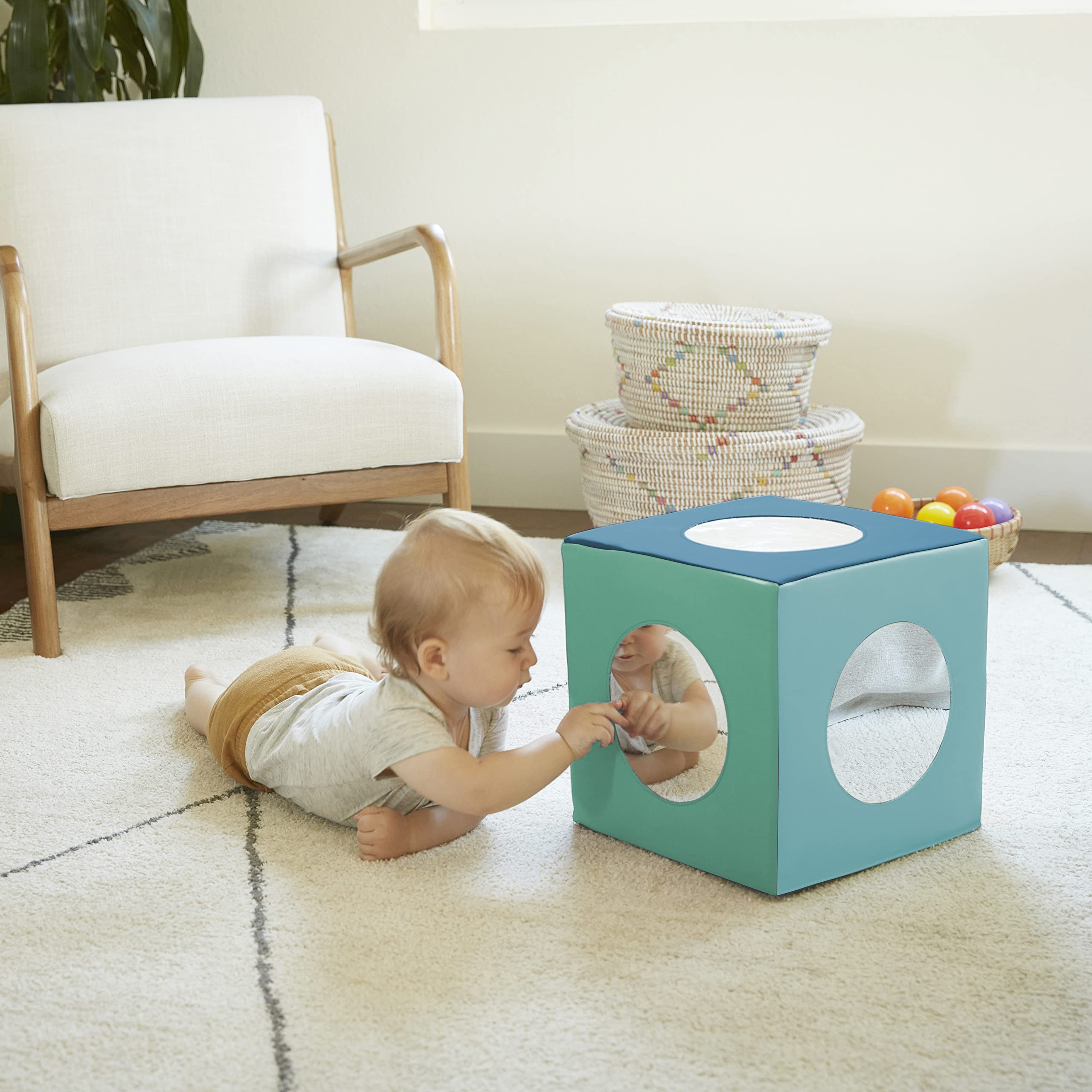 Foto 8 pulgar | Sensory Toy Ecr4kids Softzone Mirror Cube, Contemporáneo - Venta Internacional.