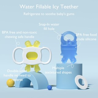 Foto 2 | Mordedor En Frío De Silicona Teether Momcozy, Rellenable Con Agua, 2 Unidades - Venta Internacional.