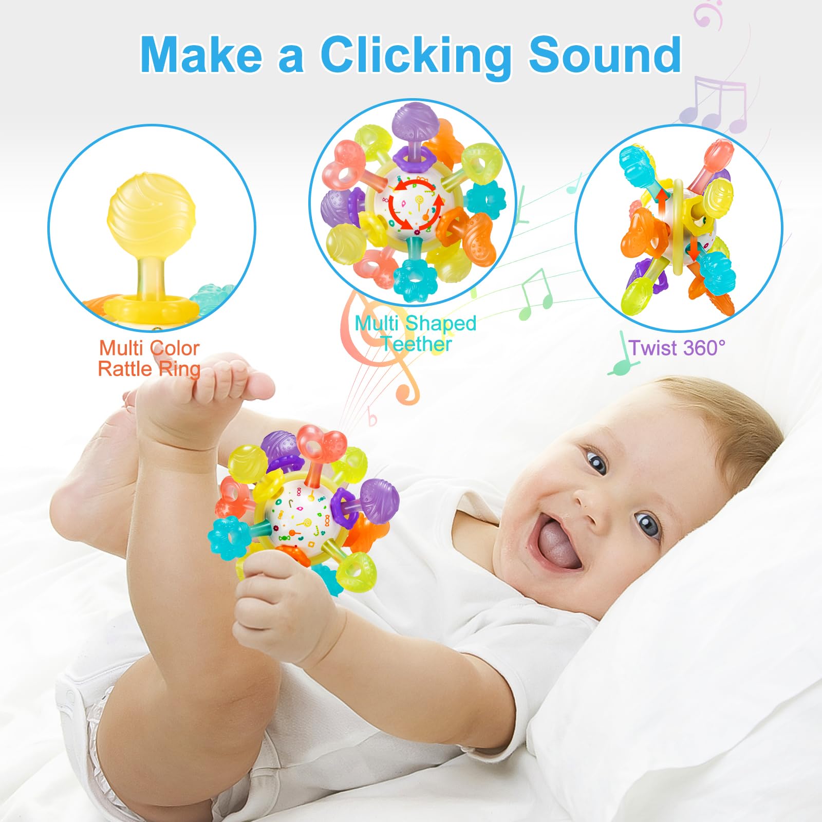 Foto 5 pulgar | Juguetes Sensoriales Montessori Para Bebés Tohibee Aptos Para La Dentición - Venta Internacional.