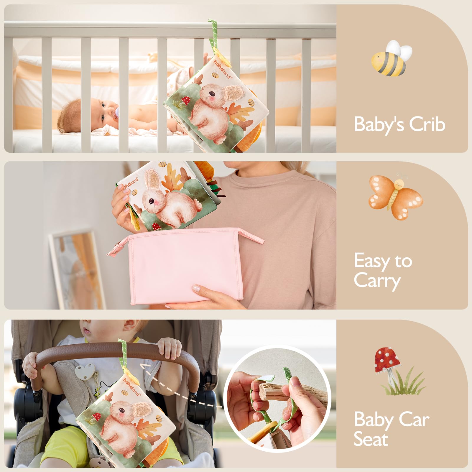 Foto 8 pulgar | Juguetes Sensoriales Baby Book Hahaland Peek-a-boo Forest De 0 A 6 M O Más - Venta Internacional.