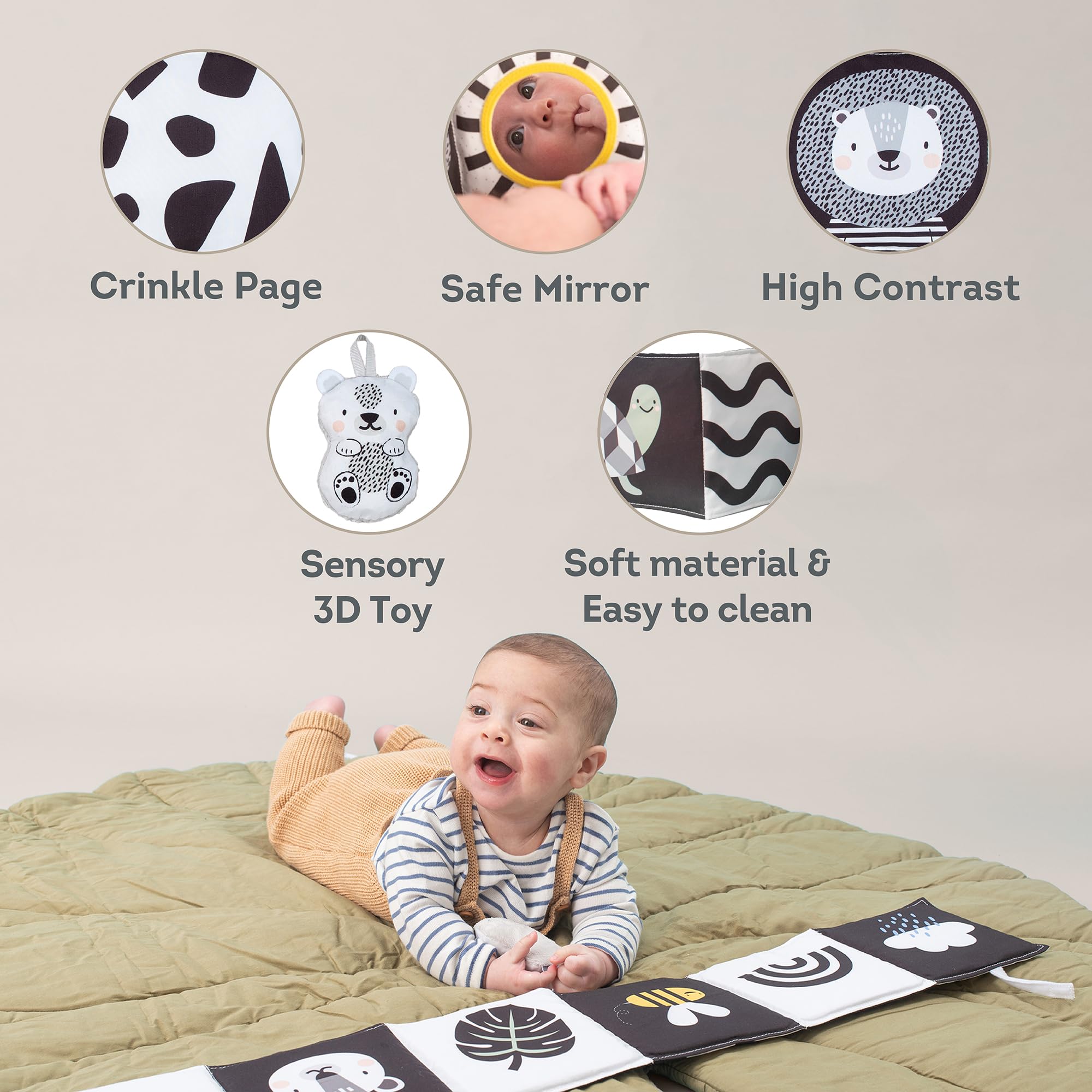 Foto 7 pulgar | Libro De Actividades Suave Taf Toys En Blanco Y Negro De Alto Contraste - Venta Internacional.