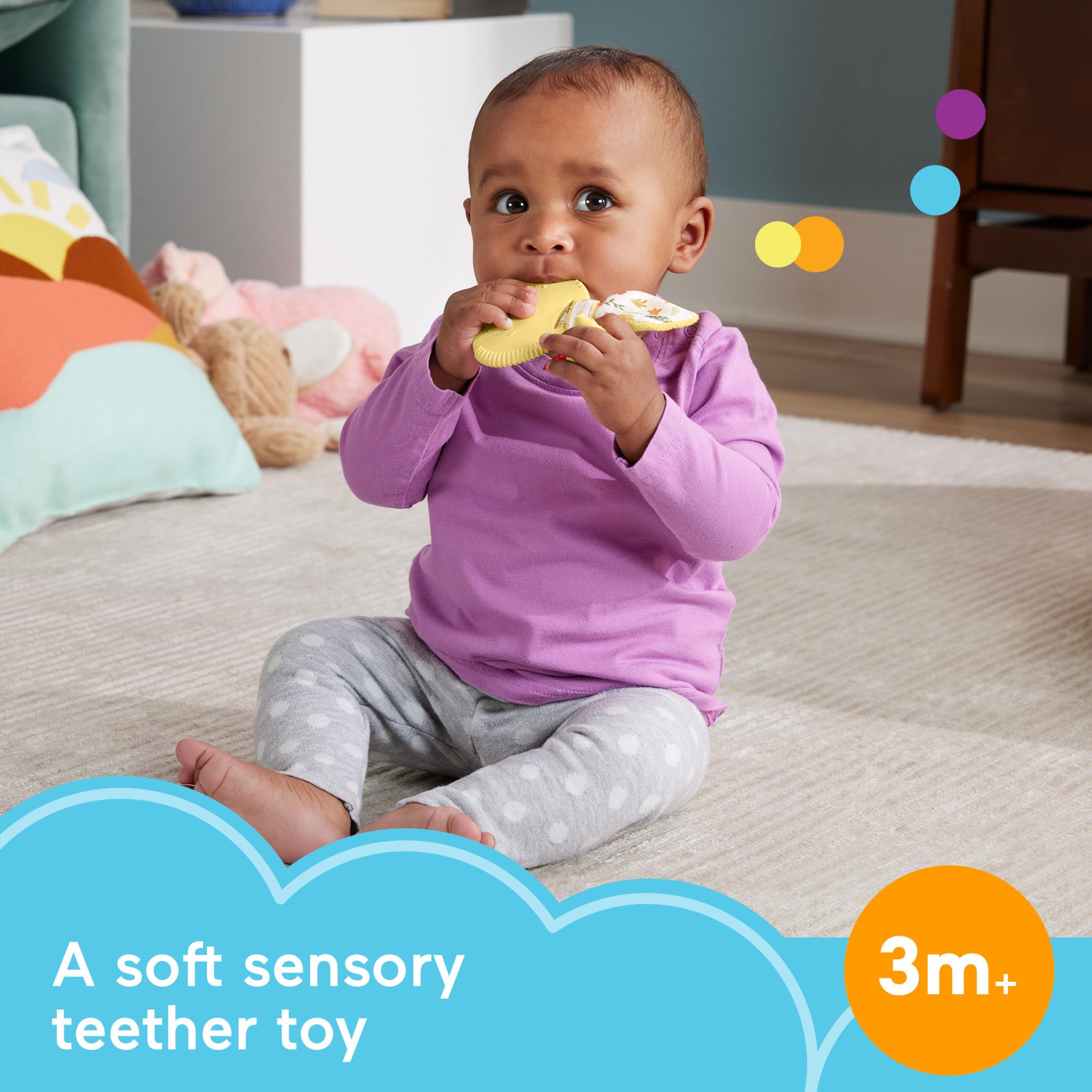 Foto 3 pulgar | Bebé Fisher-price Snuggle Bunny Teether De 3 Meses O Más - Venta Internacional.