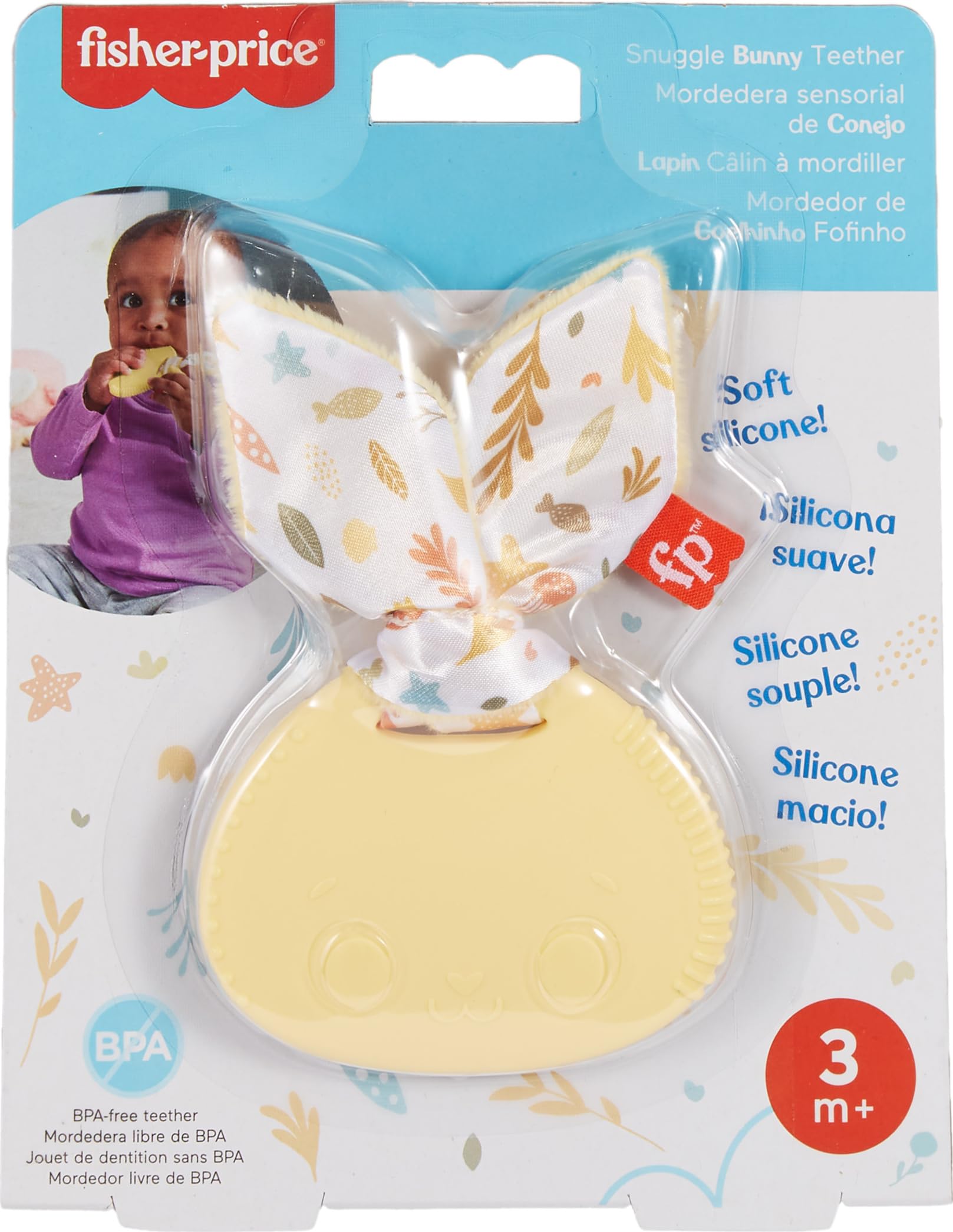 Foto 7 pulgar | Bebé Fisher-price Snuggle Bunny Teether De 3 Meses O Más - Venta Internacional.