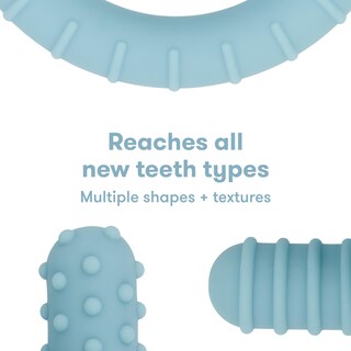 Foto 4 | Teether Frida Baby Get-a-grip, 100% Silicona Apta Para Uso Alimentario, Color Azul - Venta Internacional.