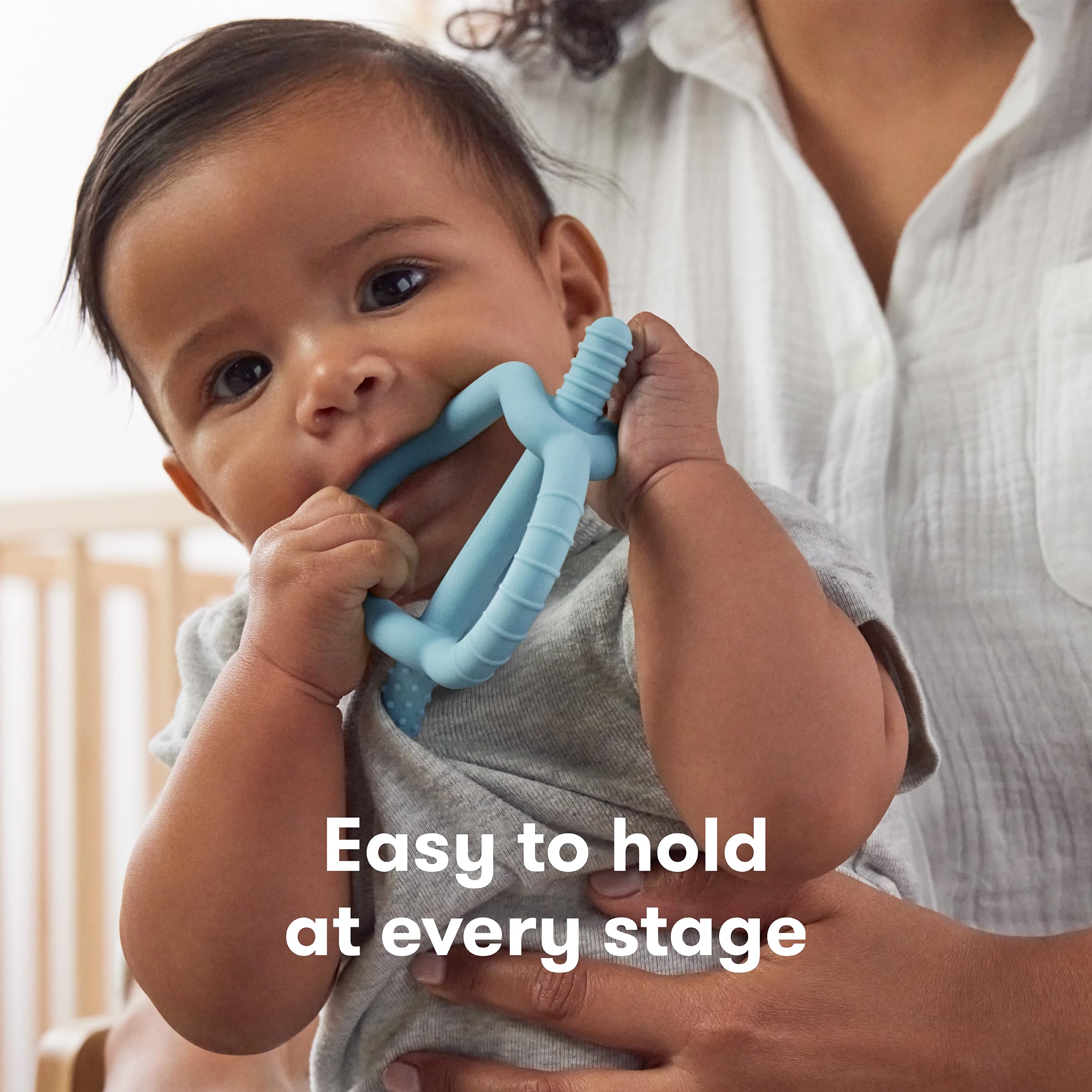 Foto 6 pulgar | Teether Frida Baby Get-a-grip, 100% Silicona Apta Para Uso Alimentario, Color Azul - Venta Internacional.