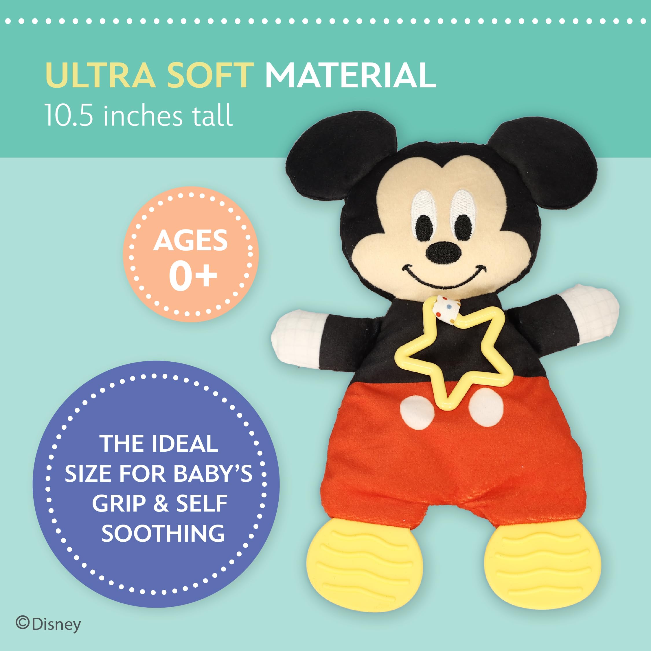 Foto 3 | Peluche Kids Preferred Disney Baby Mickey Mouse De 25 Cm - Venta Internacional.