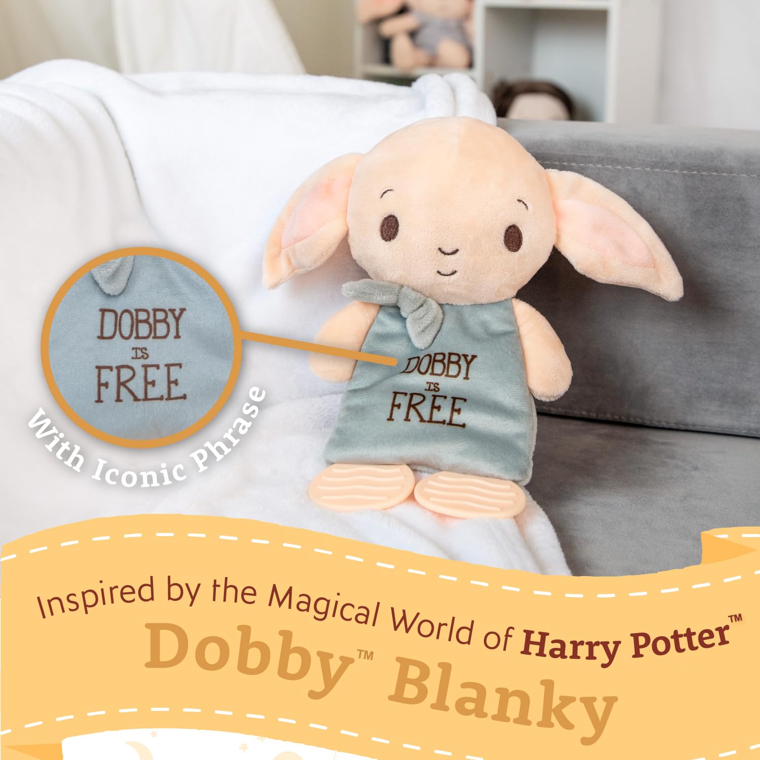 Foto 3 pulgar | Peluche Teether Kids Preferred Harry Potter Dobby De 25 Cm - Venta Internacional.
