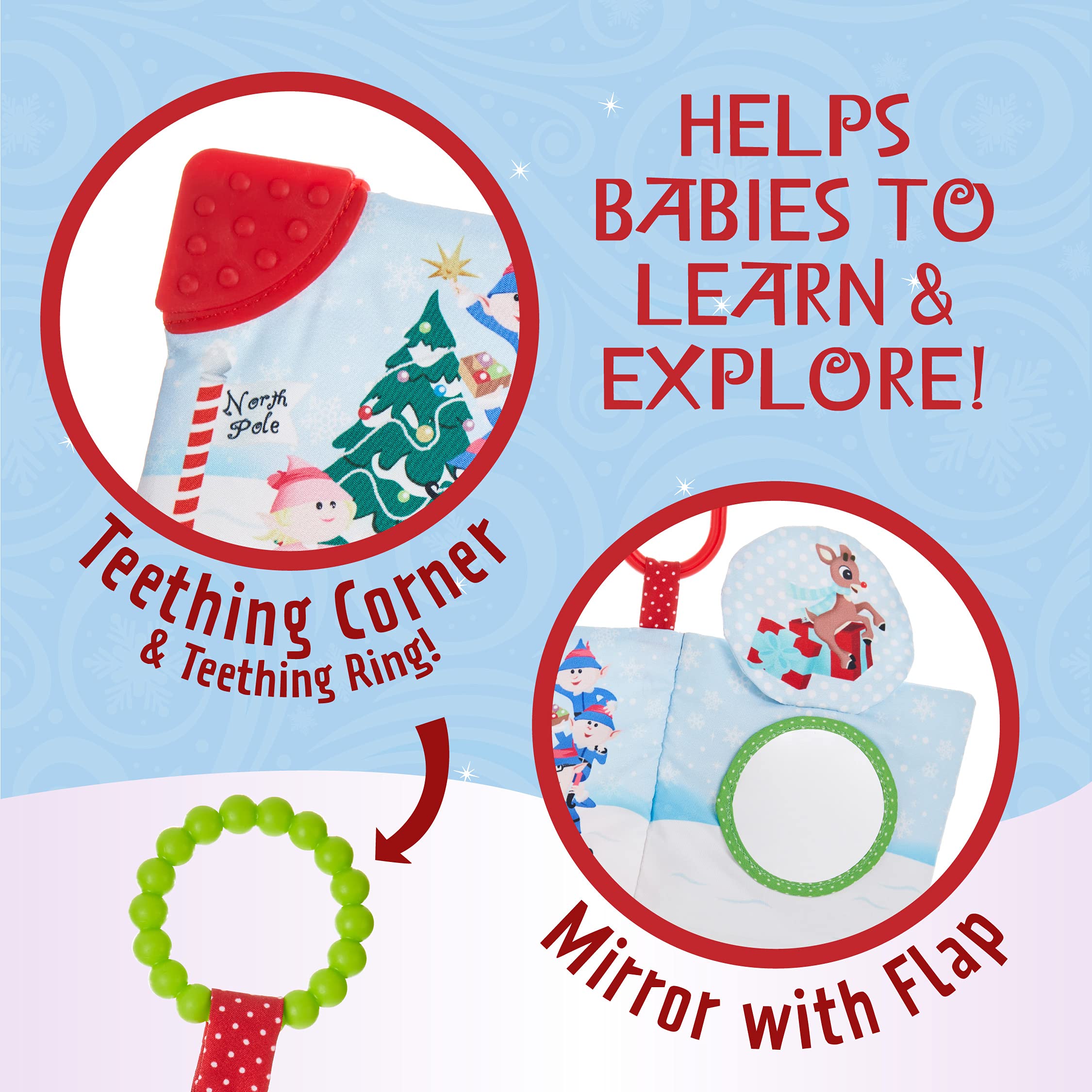 Foto 4 pulgar | Teether Book Kids Preferred Rudolph, El Reno De Nariz Roja - Venta Internacional.