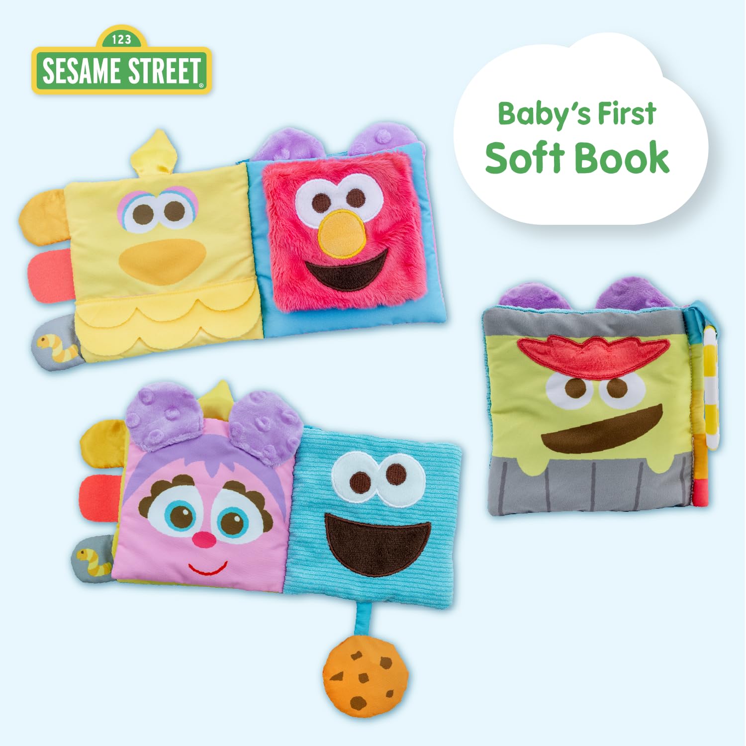 Foto 3 pulgar | Los Personajes Favoritos De Sesame Street Para Niños De Soft Book, 28 Cm - Venta Internacional.