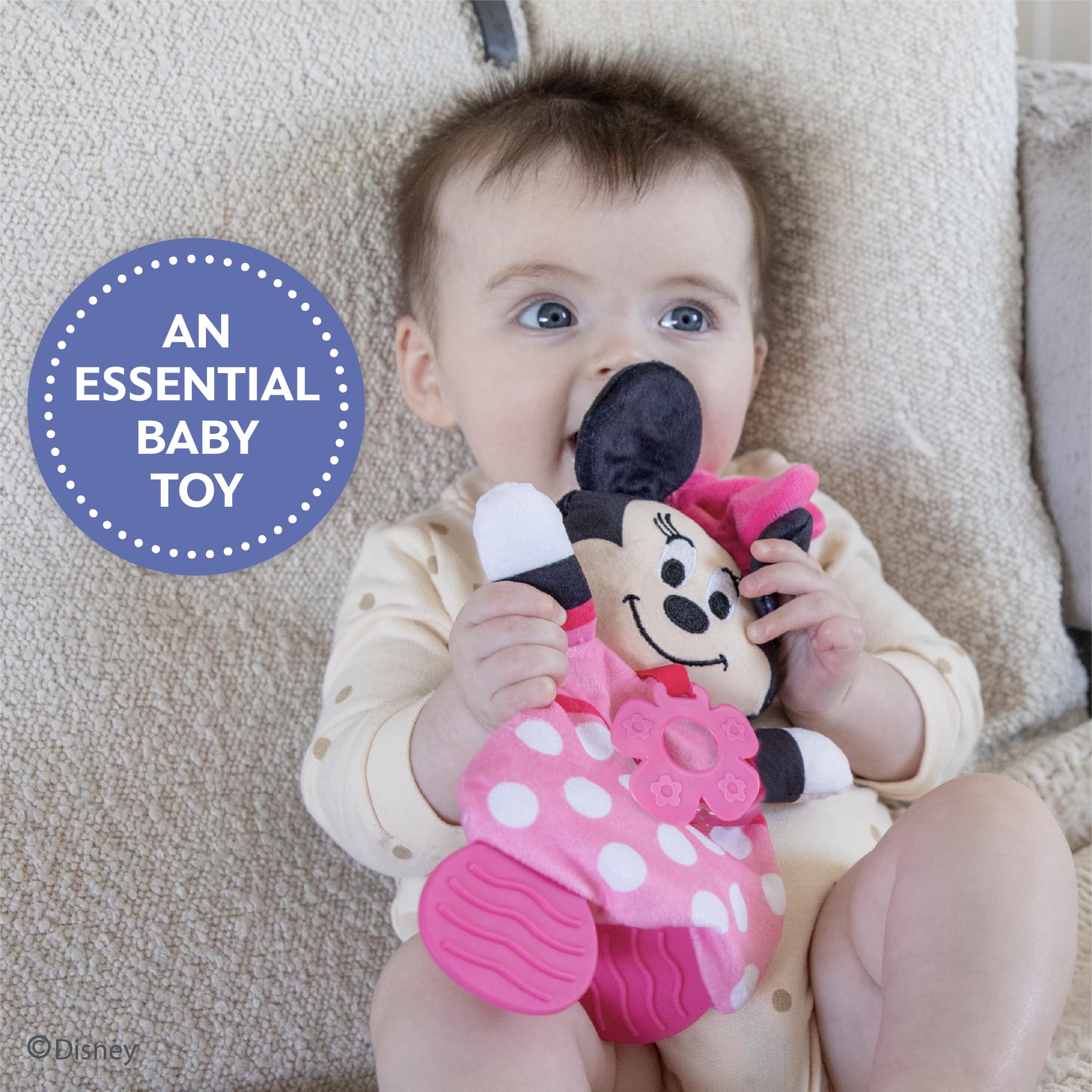 Foto 7 pulgar | Juguete De Peluche Kids Preferred Disney Baby Minnie Mouse Con Mordedor - Venta Internacional.