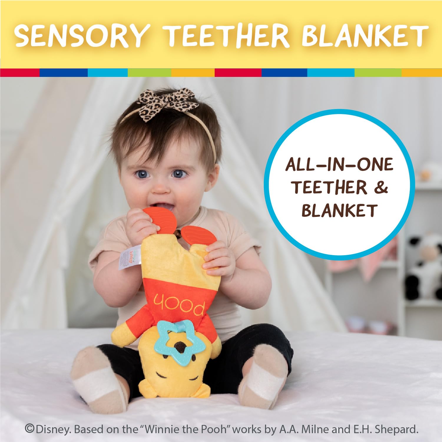 Foto 3 pulgar | Manta Sensorial Disney Baby Winnie The Pooh Para Bebés - Venta Internacional.